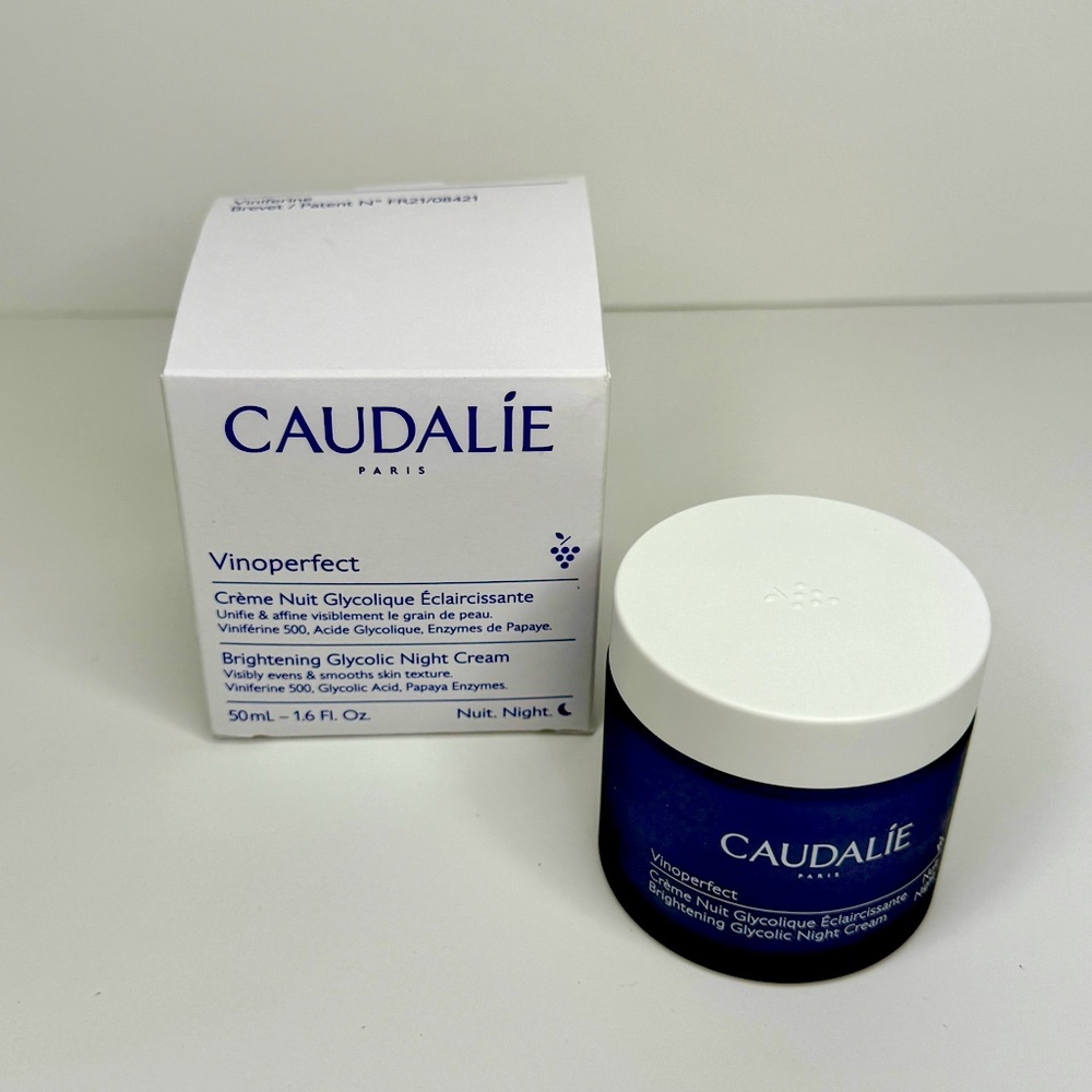 NEW Caudalie Vinoperfect Brightening Glycolic Refillable Night Cream Sealed Rare
